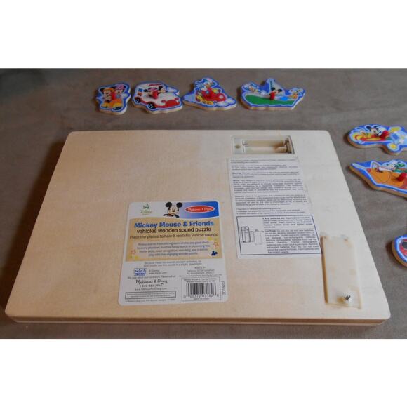 Melissa & Doug Mickey Mouse & Friends Vehicles Wooden Sound Puzzle #7182 - Picture 6 of 7